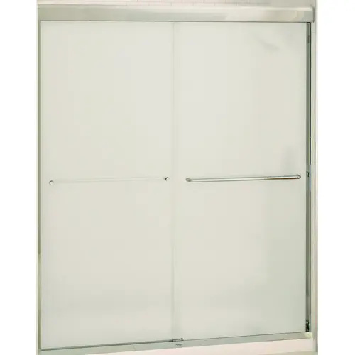 MAAX 135663-981-084 Aura Shower Door, Mistelite Glass, Semi Frame, 2-Panel, Glass, 1/4 in Glass