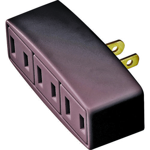 Eaton 1747B-BOX Outlet Tap, 2 -Pole, 15 A, 125 V, 3 -Outlet, NEMA: NEMA 1-15R, Brown