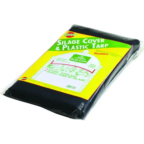 Warp's SSC-20-XCP6 Tarpaulin, 20 ft L, 20 ft W, 3 mil Thick, Plastic, Black - pack of 6
