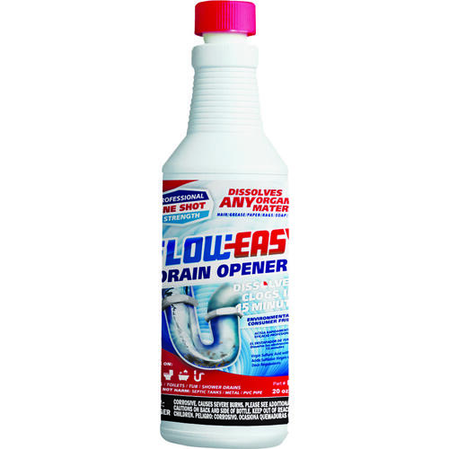 Drain Opener, Liquid, Brown, 1 pt Bottle
