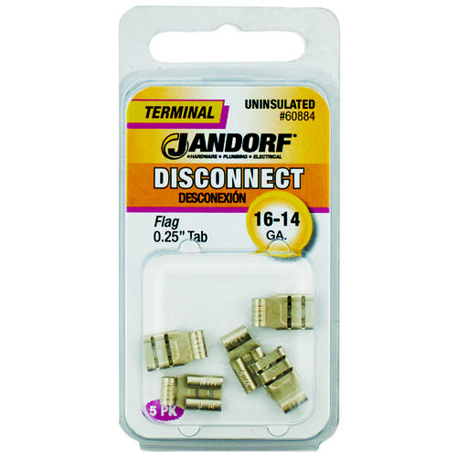 Jandorf 60884 Disconnect Terminal, 16 to 14 AWG Wire, Copper Contact