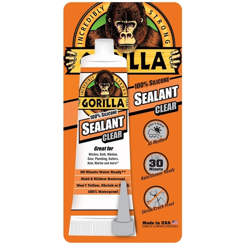 Silicone Sealant, Clear, -40 to 350 deg F, 2.8 oz Tube
