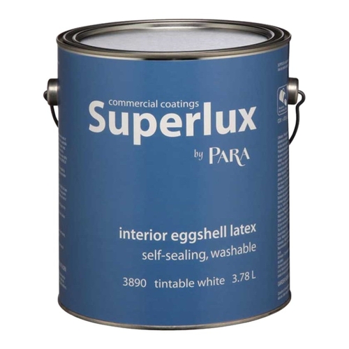 Superlux 3800 3893-16 Interior Paint, Eggshell, 1 gal - pack of 4
