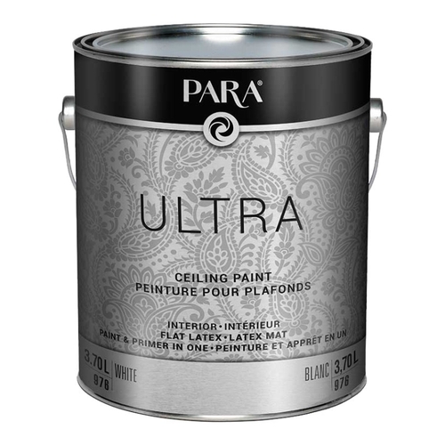 PARA PR0040976-16 Ultra 976 0976-16 Ceiling Paint, Flat, White, 1 gal