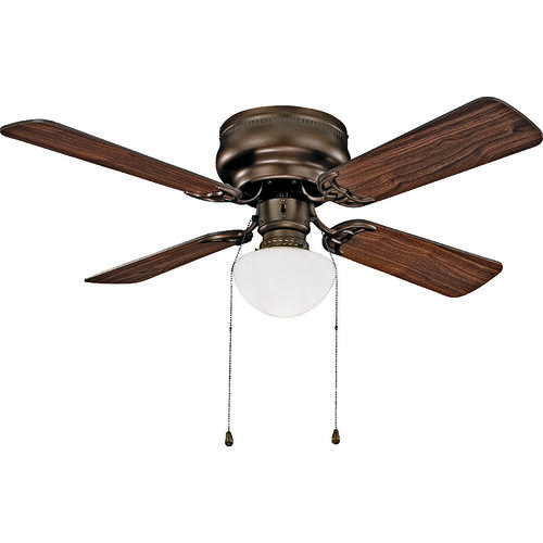 Ceiling Fan, 4-Blade, Venetian Bronze Housing, 42 in Sweep, MDF Blade, 3-Speed