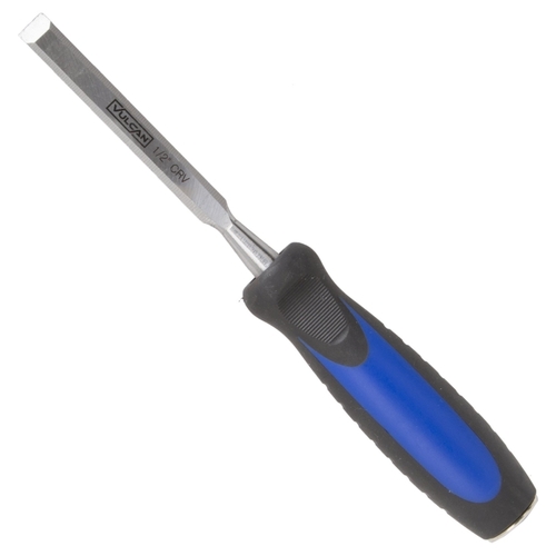 Chisel, 1/2 in Tip, 9-7/8 in OAL, CRV Blade, Ergonomic Grip Handle