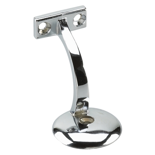 Heavy-Duty Handrail Bracket, 60 kg, Metal, Chrome