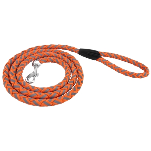 80137 Reflective Safety Leash, 6 ft L, 5/8 in W, Nylon Line, Orange, L Breed