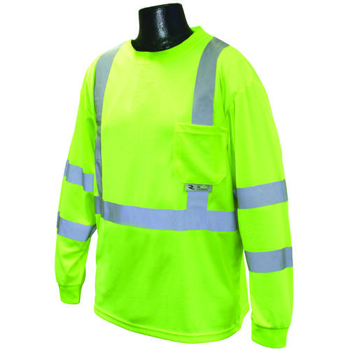 RADWEAR ST21-3PGS-2X Safety T-Shirt, 2XL, Polyester, Green, Long Sleeve, Pullover Closure