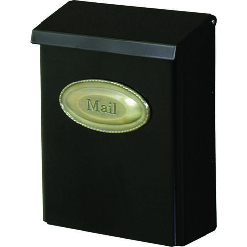 Designer Series DVK00000 Mailbox, 440 cu-in Capacity, Galvanized Steel, Powder-Coated, Black