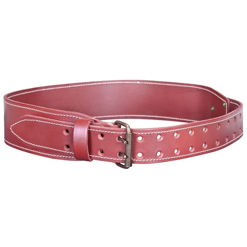 Work Belt, 40 to 52 in Waist, Leather/Steel