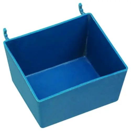 Storage Bin, Plastic, Blue, 3-3/8 in L, 2-15/16 in W, 1-15/16 in H