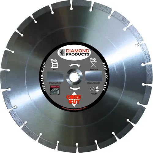 Diamond 70495 Circular Saw Blade, 12 in Dia, 1 in Arbor, Diamond Cutting Edge