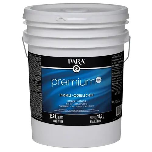 Premium Zero 9990 9994-20 Interior Paint, Eggshell, 5 gal Pail Pastel Base