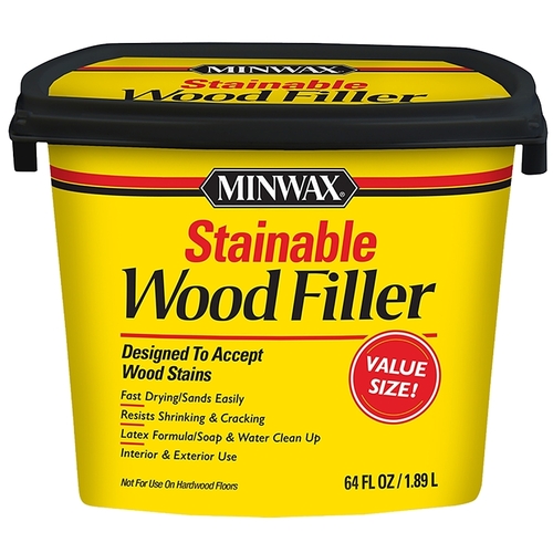 Wood Filler, Solid, Natural, 64 oz