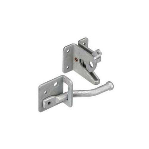 Gate Latch, 4-27/32 in L, 1-7/8 in W, 15/32 in Bolt Head, 4-27/32 in L Bolt, Steel, Galvanized