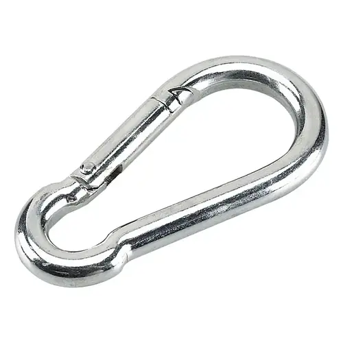 Spring Snap Link, 250 lb Working Load, Steel, Zinc