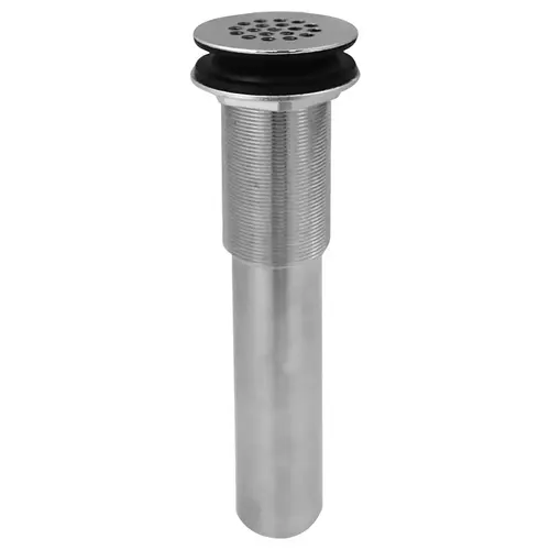 Open Grid Sink Drain, 1-1/4 in Connection, Brass, Chrome