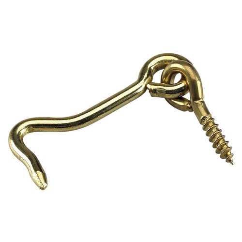 Onward 1385BR-XCP5 Gate Hook and Eye, 3.3 mm Dia Wire, Steel, Brass - pack of 5