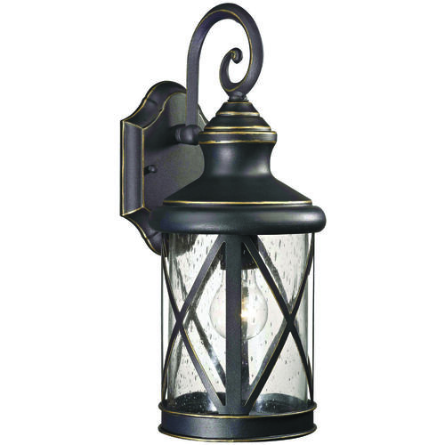 Single Light Outdoor Wall Lantern, 120 V, 60 W, A19 or CFL Lamp, Steel Fixture