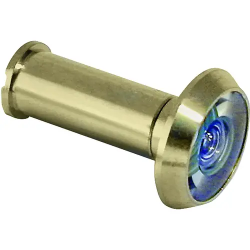 Door Viewer, 200 deg Viewing, 1-3/8 to 1-3/4 in Thick Door, Solid Brass, Satin Nickel