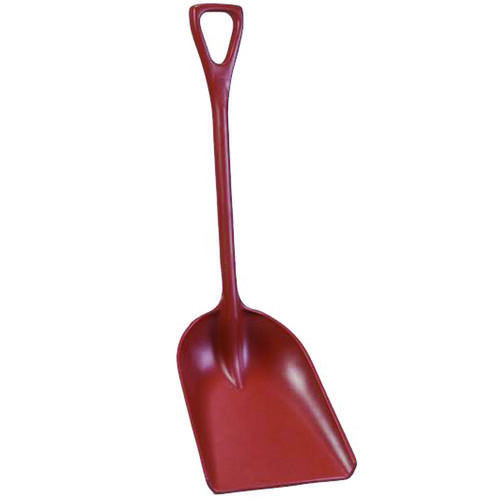 Scoop Shovel, 14 in W Blade, 17 in L Blade, Polymer Blade, Polymer Handle, D-Shaped Handle