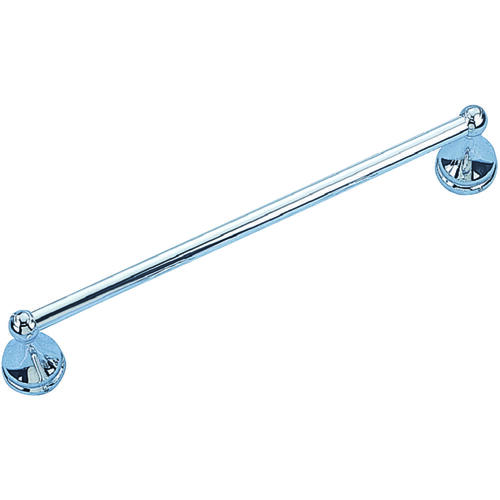 Towel Bar, Chrome, Surface Mounting, 18 in