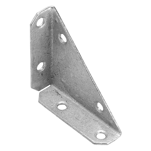 Multi-Position 3-Sided Corner Brace, 3 in L, 3 in W, 3/4 in H, Steel, Galvanized - pack of 2