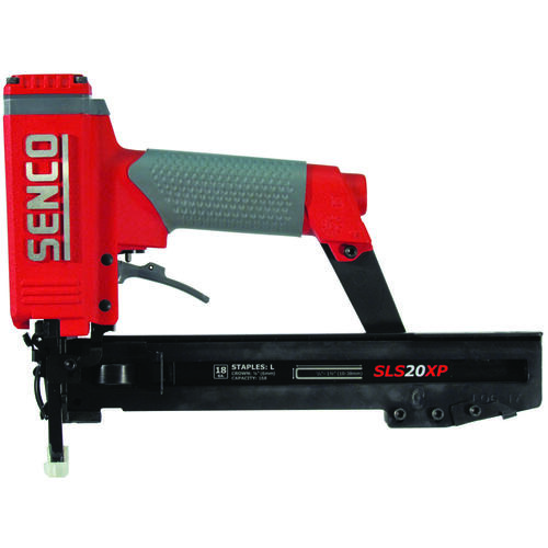 Senco 490105N Stapler, 1/4 in W Crown, 1-1/2 in L Leg, Narrow Crown Staple, 168 Magazine, 1.92 cu-ft Air Gray/Red