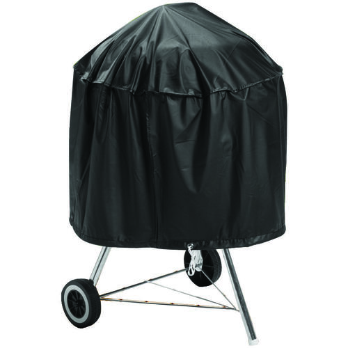 Grill Cover, 29 in W, 18 in H, Vinyl, Black