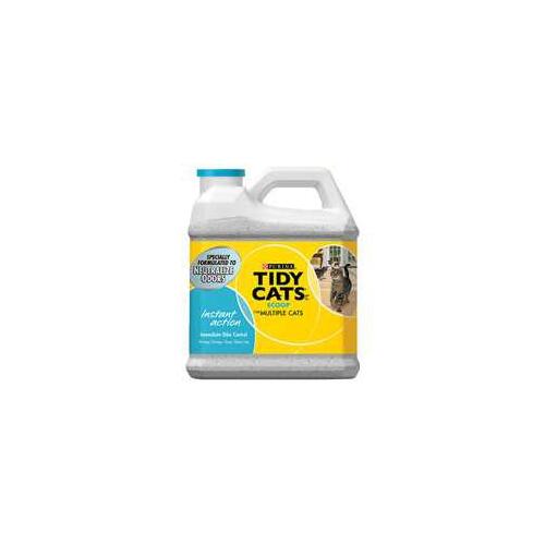 Tidy Cats 7023011716 Instant Action Cat Litter, 14 lb Capacity, Gray/Tan, Granular Jug