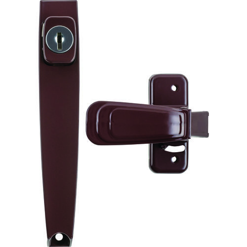 Keyed Pushbutton Handle, 3/4 to 2 in Thick Door