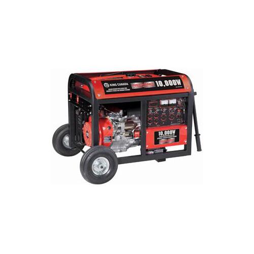 KING CANADA KCG-12000GE KCG-10000GE Generator, 75/35.5 A, 120/240 V, 9000 W Output, Gasoline, 30 L Tank, 8 to 9 hr Run Time