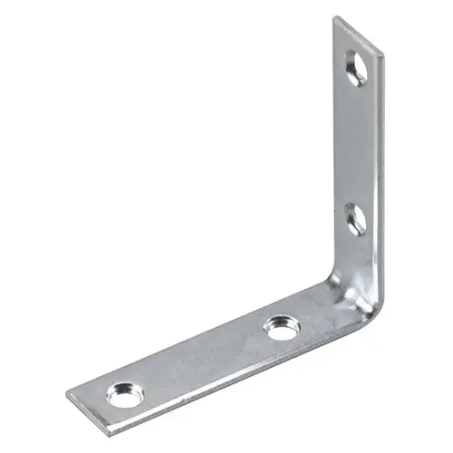 Corner Brace, 3/4 in W, 3 in H, Steel, Zinc, 2.6 mm Thick Material