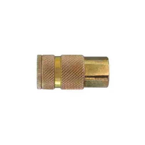 Quick Manual Coupler, 1/4 in, FNPT, Steel, Zinc