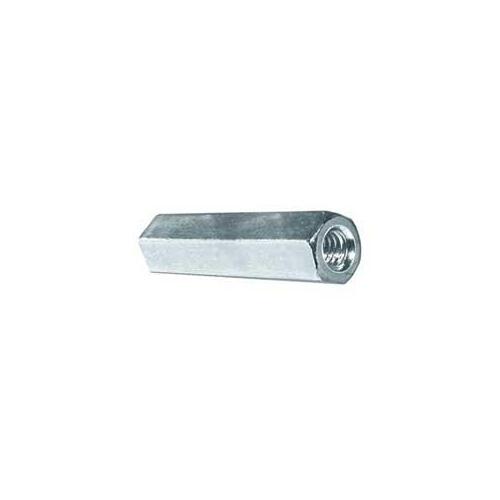 Coupling Nut, UNC-UNF Thread, 3/8-16 Thread, Steel, Zinc