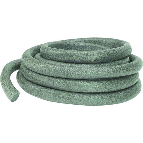 Foam Backer Rod, 1/2 in Dia, 25 ft L, Polyethylene, Gray