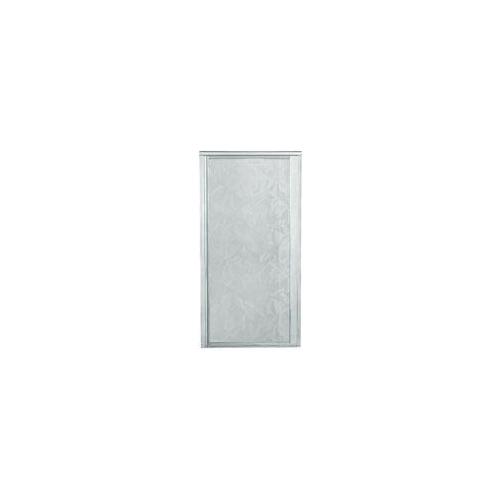 STERLING 1505D-48S-G51 Shower Door, Tempered Glass, Moraine Glass, Framed Frame, Aluminum Frame