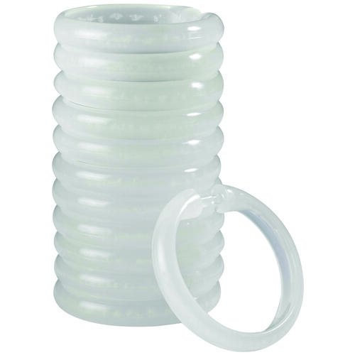 Simple Spaces SD-ORING-F3L Shower Curtain Ring, Plastic, Frosted, 1 cm W, 2-3/8 in H - pack of 12