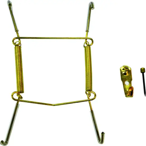 Plate Hanger, Brass, Polished Brass, 30 lb