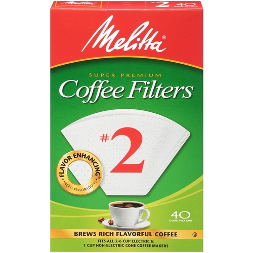 Coffee Filter, White - pack of 40