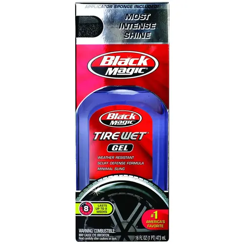 Black Magic 5072647 Tire Shine, 16 oz, Gel, Cherry Clear