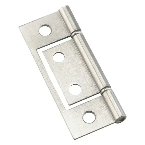 Classic Series Bi-Fold Hinge, 1.4 mm Thick Frame Leaf, Steel, Satin Nickel, Fixed Pin - pack of 3