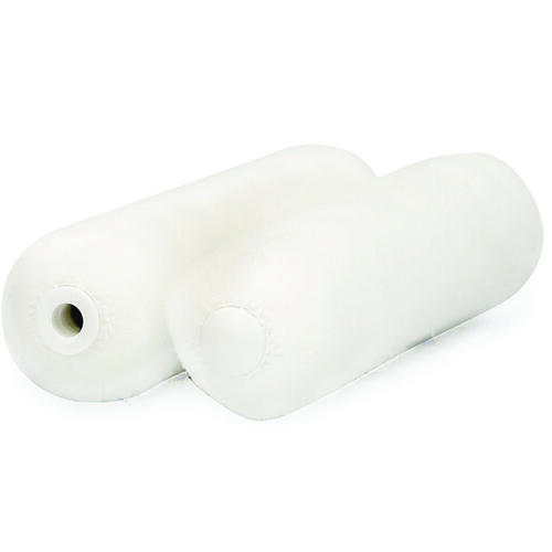 White Velvet Mini Roller Cover, 1/2 in Thick Nap, 6 in L, Dralon Cover, White - pack of 2