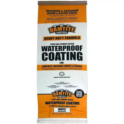 Foundation Coating, White, Powder, 50 lb Pail