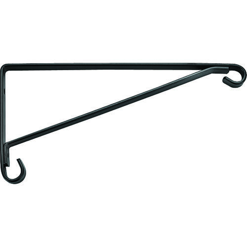 Plant Bracket, 8-1/2 L, Steel, Black, Wall Mount Mounting