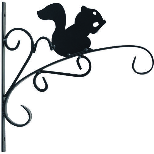 Landscapers Select 540-0742 Hanging Plant Bracket, 11 in L, 11.8 in H, Steel, Matte Black Finish