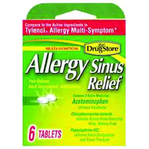 Lil' Drug Store Products, Inc 20-366715-97273-0-XCP6 Sinus Relief, 6 CT, Tablet - pack of 6