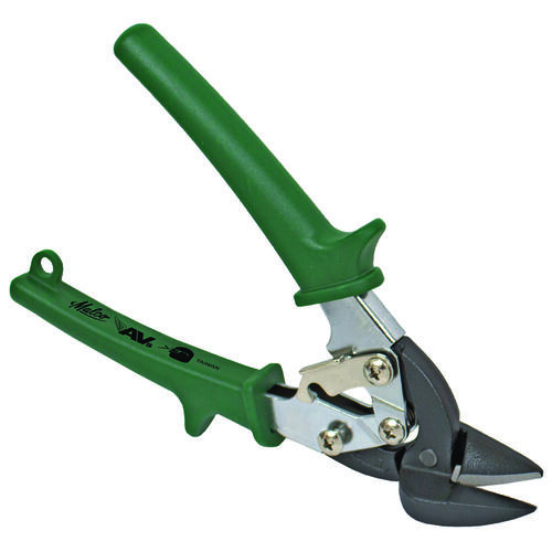 AVsMini Series Aviation Snip, Right Cut, Spring-Loaded Handle, Green Handle