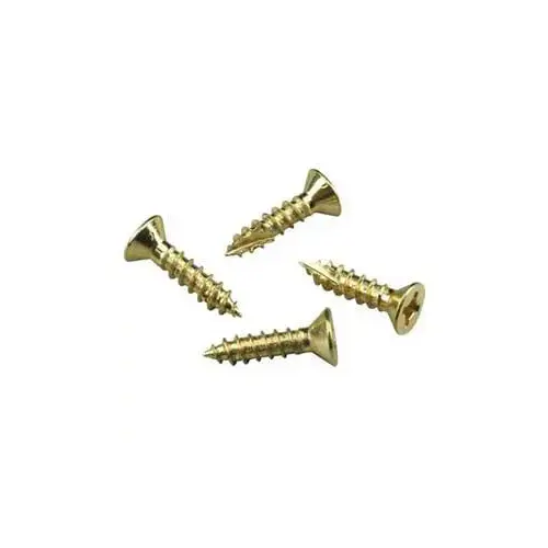 Screw, 3/4 in L, Regular, Twin Lead Thread, Flat Head, Quadrex Drive, Type 17 Point, Steel Brushed Nickel